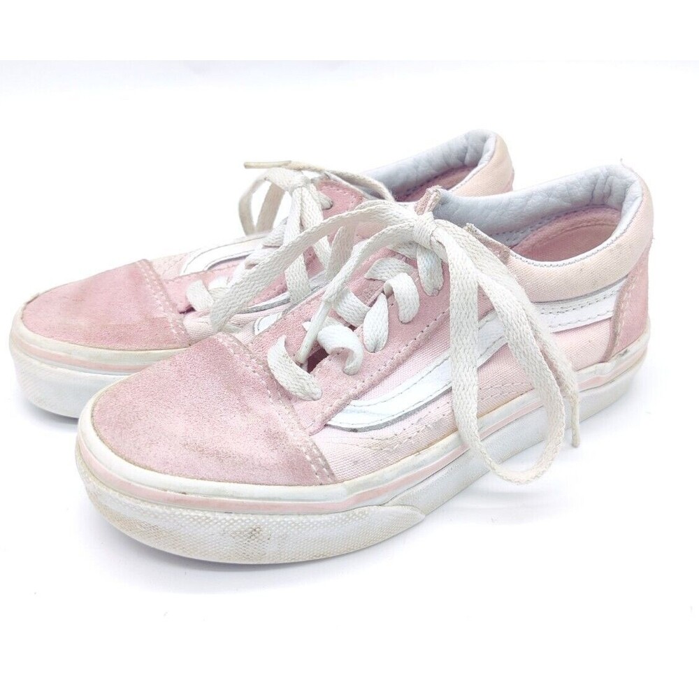 Girls Vans 500714 Old Skool Pale Pink Low Top Skate Sneakers Shoes Size 11.5 Kid